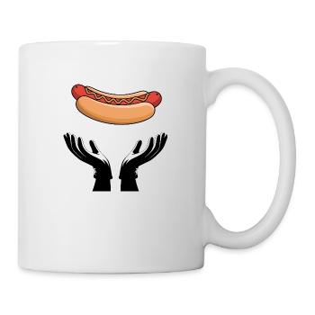 Hände hoch für Hot Dogs - Tasse - Weiß - Rechts