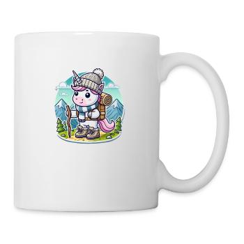 Ein Einhorn geht wandern - Tasse - Weiß - Rechts