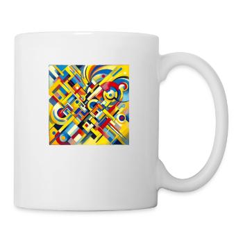 Abstrakte Kunst - Tasse - Weiß - Rechts