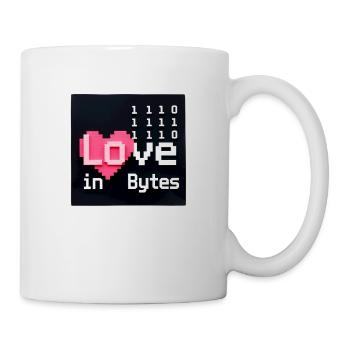 Love in Bytes Pixel Art - Mug - white - Right