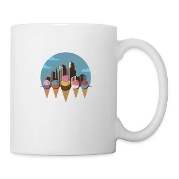 Ville de la crème glacée - Mug blanc - blanc - Droite