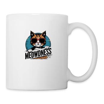 Miauen Katze Sonnenbrille - Tasse - Weiß - Rechts