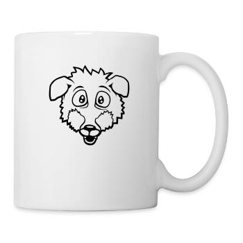 Fuchs Große Augen Erschrocken Glücklich Angst Cool - Tasse - Weiß - Rechts