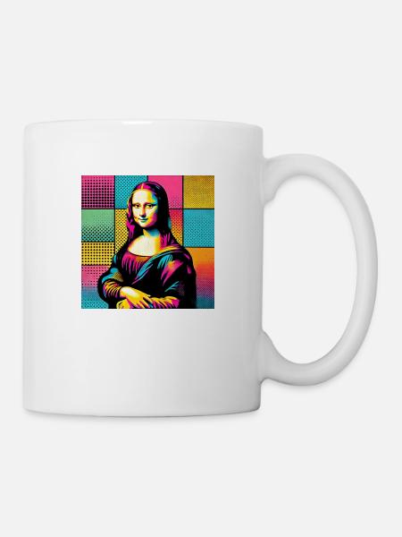 Mona Lisa pop art - Mug - white