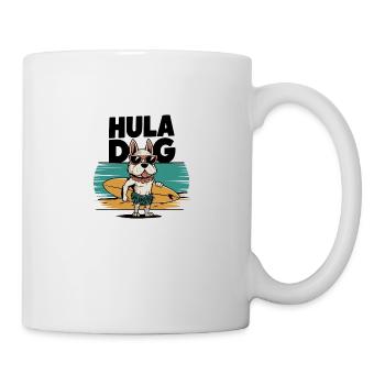 Hula Hund - Lustiges Sommerdesign - Tasse - Weiß - Rechts