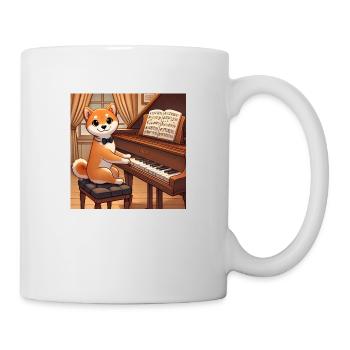 Shiba Inu Pianist - Mug - white - Right