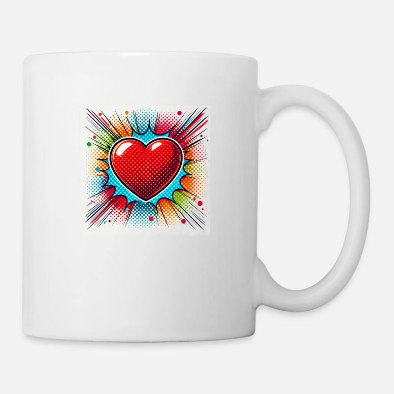 Partie cœur - Mug blanc - blanc