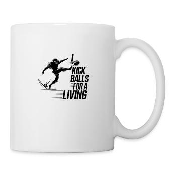 Je tape dans des ballons pour gagner ma vie – Football américain - Mug blanc - blanc - Droite