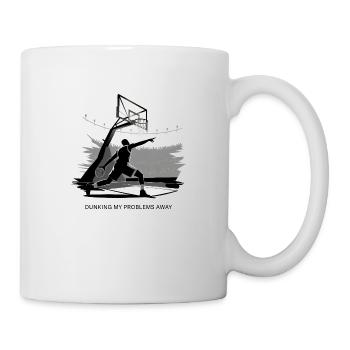 Dunking My Problems Basketball à l’extérieur - Mug blanc - blanc - Droite