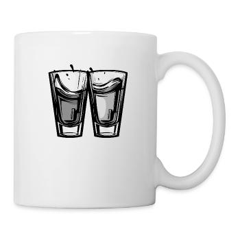 Tequila Glas Anstoßen - Tasse - Weiß - Rechts