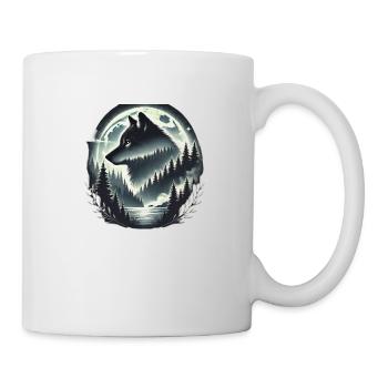 Team Wolf, Wolfschutz, Naturschutz, Wolf protect - Tasse - Weiß - Rechts