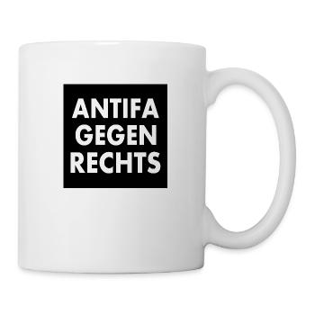 Antifa gegen rechts - Tasse - Weiß - Rechts