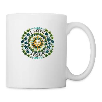 Ich liebe Jesus Christus Christliche Kunst - Tasse - Weiß - Rechts
