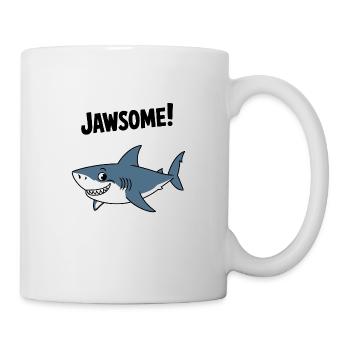 Kiefernah! - Lustiger Hai - Tasse - Weiß - Rechts