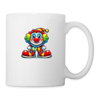 clown cartoon - Tasse - Weiß - Rechts