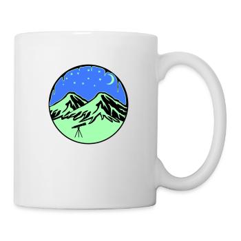 sternenhimmel berge teleskop - Tasse - Weiß - Rechts