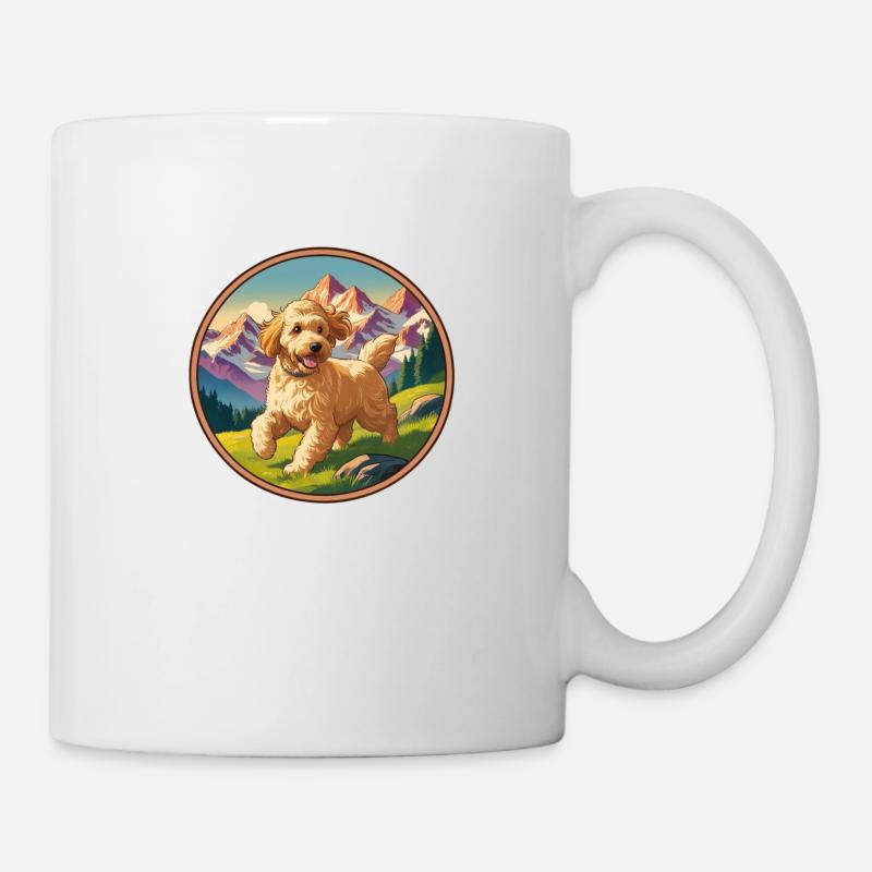 Golden Doodles Mountains Vitage - Mug blanc - blanc