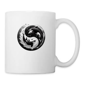 Yin und Yang Orca - Tasse - Weiß - Rechts