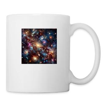 Weltall mit Sternen - Tasse - Weiß - Rechts