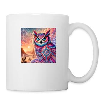 Krafttier Eule - Tasse - Weiß - Rechts