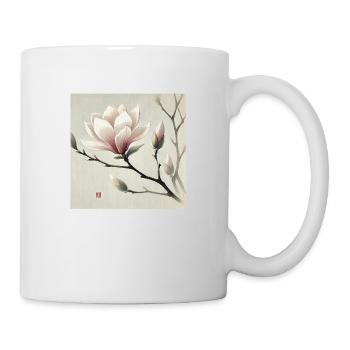 Japanese style magnolia flower - Mug - white - Right