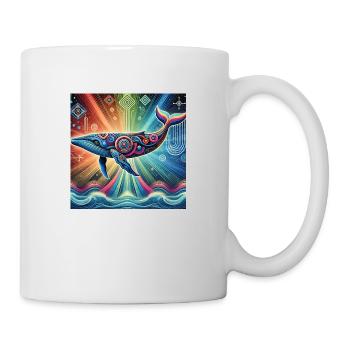 Krafttier Wal - Tasse - Weiß - Rechts