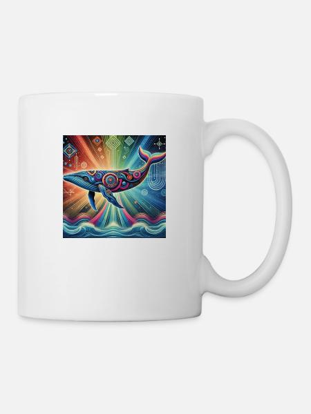 Krafttier Wal - Tasse - Weiß