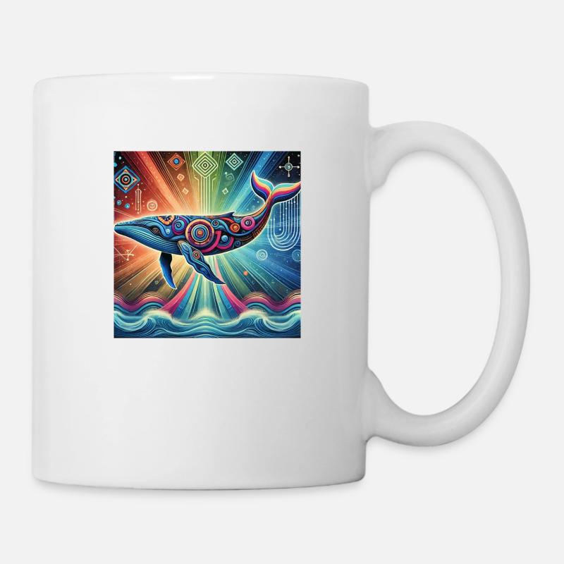 Krafttier Wal - Tasse - Weiß