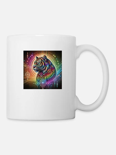 Krafttier Tiger - Tasse - Weiß