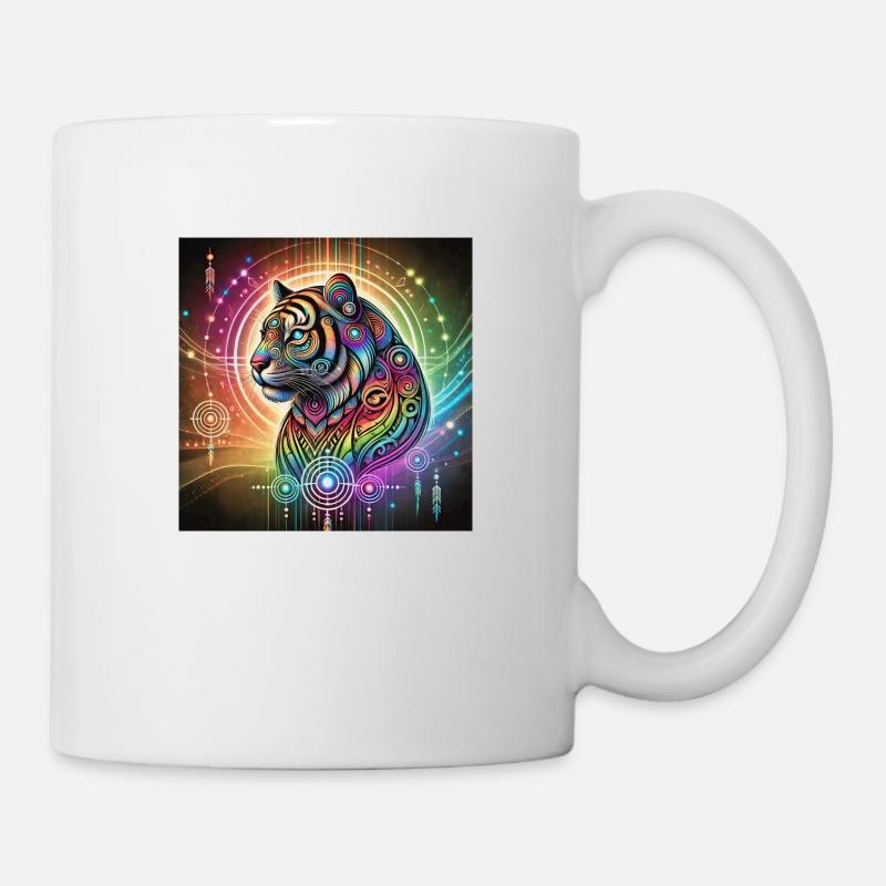 Krafttier Tiger - Tasse - Weiß