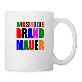 wir sind die brandmauer - Tasse - Weiß - Rechts