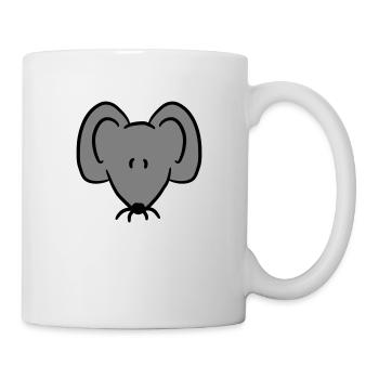 Maus Mäuschen Süße Kleine Ratte Nager Freundlich - Tasse - Weiß - Rechts