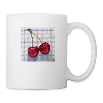 Kirschen essen - Tasse - Weiß - Rechts