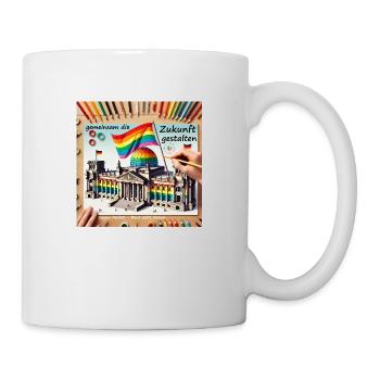 Gemeinsam die Zukunft gestalten - Tasse - Weiß - Rechts