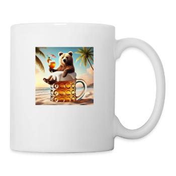 Happy Holiday Bear - Tasse - Weiß - Rechts