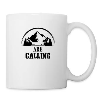 mountains are calling - Tasse - Weiß - Rechts