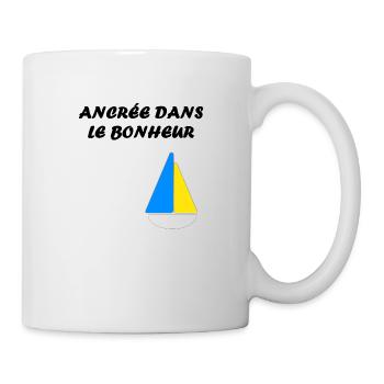 Ancrée dans le bonheur - Mug blanc - blanc - Droite