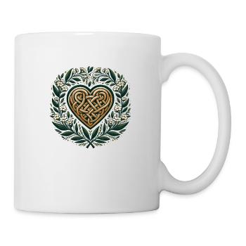 Celtic Art Heart Springtime Druid Pagan Artwork - Mug - white - Right