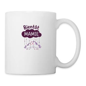Bientôt mamie licorne annonce grossesse - Mug blanc - blanc - Droite