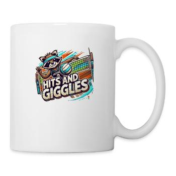 Hits and Giggles Volleyball Player Women Raccoon - Mug - white - Right