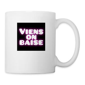 Viens on baise - Mug blanc - blanc - Droite