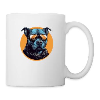 Cooler Bully mit Sonnenbrille - Tasse - Weiß - Rechts