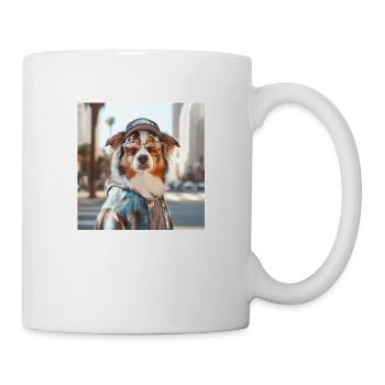Dog LA hipster - Tasse - Weiß - Rechts