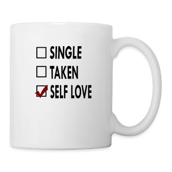 SINGLE noir blanc SELF - Mug blanc - blanc - Droite