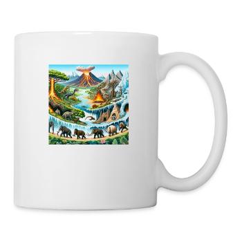 Gemälde Urzeit - Tasse - Weiß - Rechts