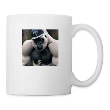 Weißer Gorilla - Tasse - Weiß - Rechts