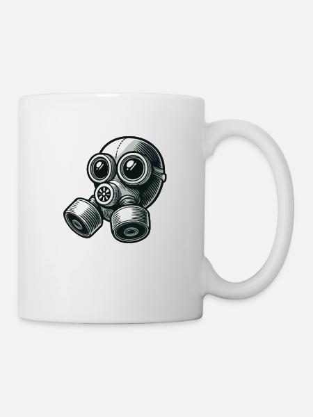 gasmaske - Tasse - Weiß