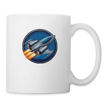 Raumschiff silber klein - Tasse - Weiß - Rechts