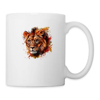 Le lion, symbole de puissance et de force - Mug blanc - blanc - Droite