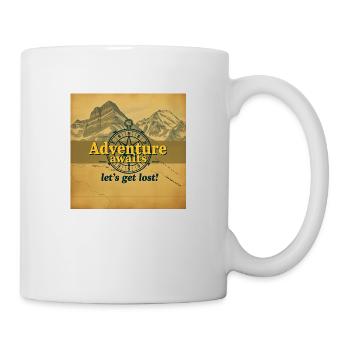 L’aventure vous attend Vintage Map Travel Explorer - Mug blanc - blanc - Droite